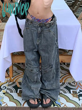 Lunivop Woman Goblin Core Jeans New Trend Denim Aesthetics Pants Kpop Unisex High Street Design